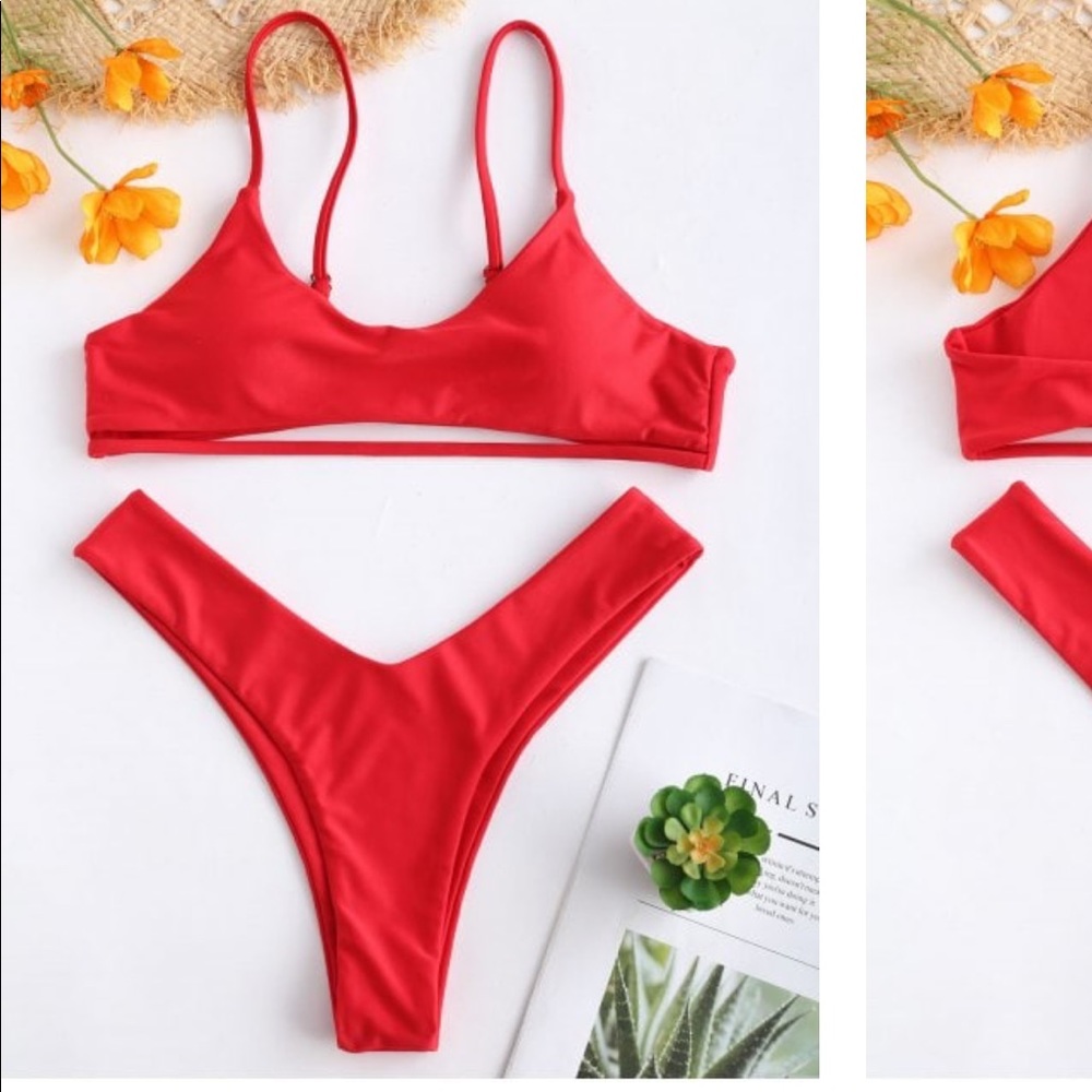 Cami High Leg Cutout Bikini Set